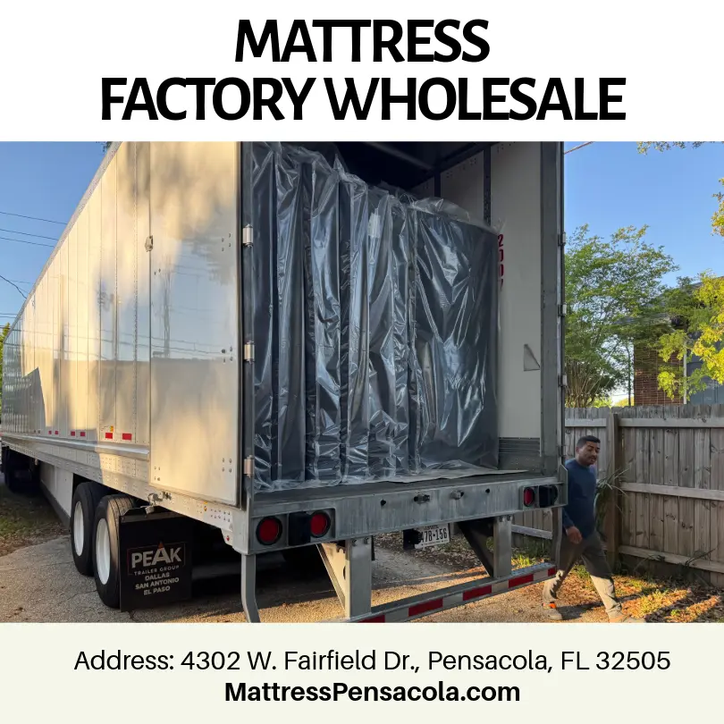 Mattress Pensacola warehouse showroom in West Pensacola FL